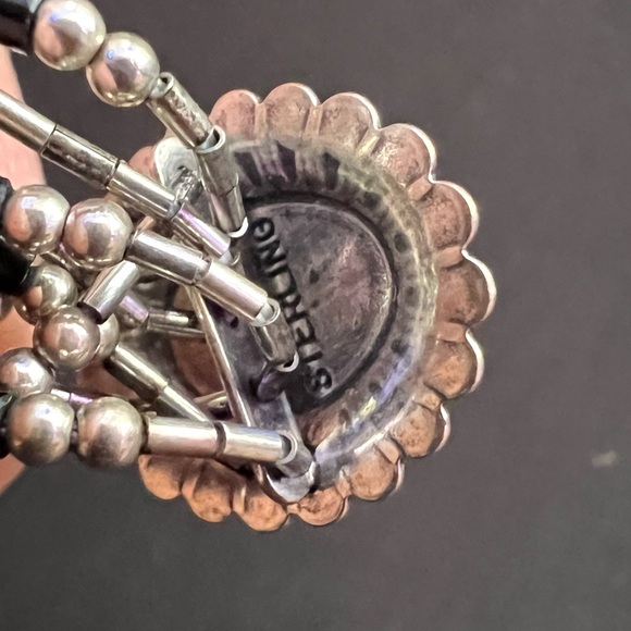 Vintage Native American Signed Liquid Silver Heshi Multi Inlay Bracelet - Picture 8 of 14